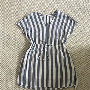 Rails Navy and White Striped Dress
